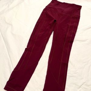 Maroon Lululemon Pants Size 2